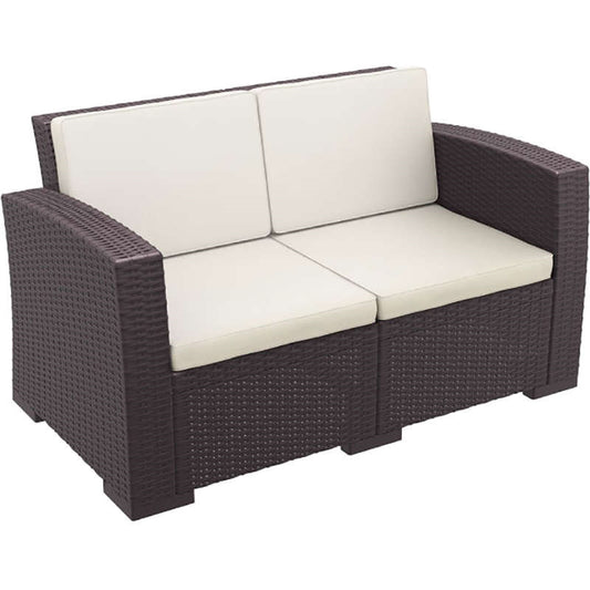 MONACO BROWN 2ΘΕΣΙΟΣ ΚΑΝΑΠΕΣ ΜΕ ΜΑΞ. ΠΟΛ/ΝΙΟΥ 140x79x79