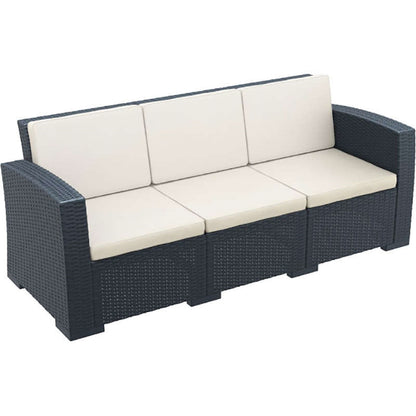 MONACO DARK GREY 3ΘΕΣ. ΚΑΝΑΠΕΣ ΜΕ ΜΑΞ. ΠΟΛ/ΝΙΟΥ 198x79x79