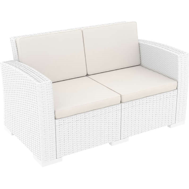 MONACO WHITE 2ΘΕΣ. ΚΑΝΑΠΕΣ ΜΕ ΜΑΞ. ΠΟΛ/ΝΙΟΥ 140x79x79