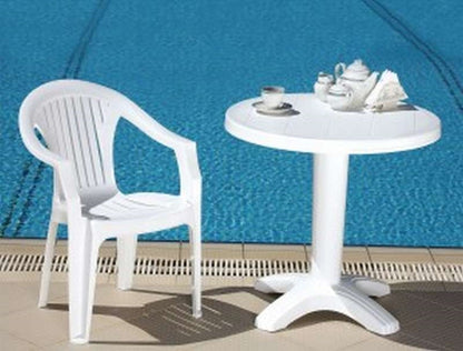 LOLA WHITE ARMCHAIR 56x40x78