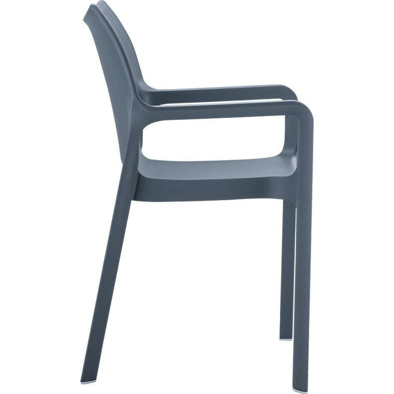 DIVA DARK GREY ΠΟΛΥΘΡΟΝΑ ΠΟΛ/ΝΙΟΥ 57x53x84