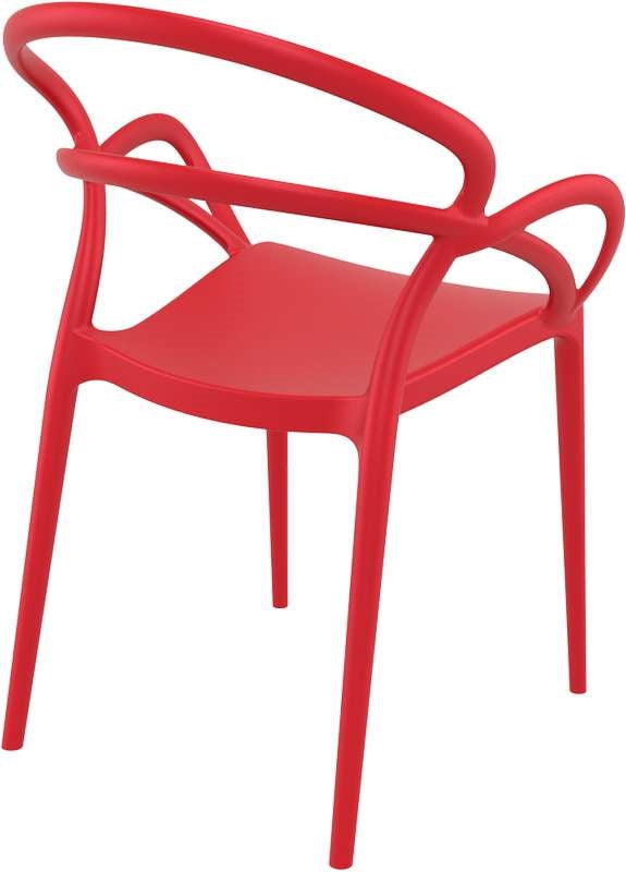 MILA RED ARMCHAIR POLYPROPYLENE 57x56x82