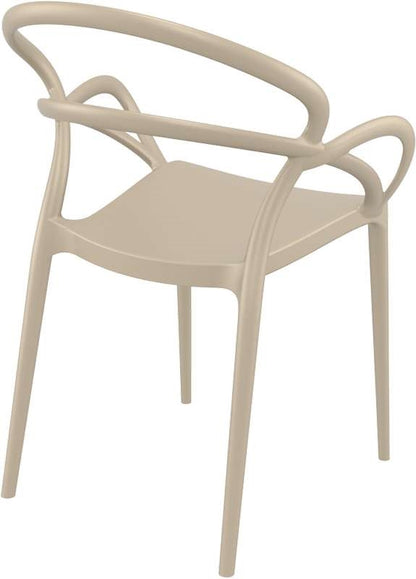 MILA TAUPE POLYESTER ARMCHAIR 57x56x82