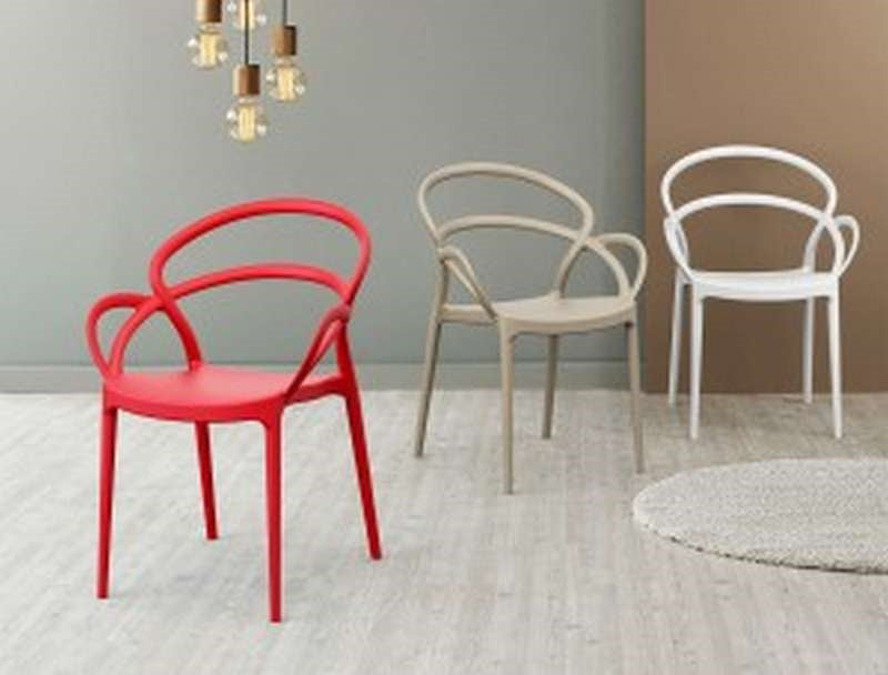 MILA TAUPE POLYESTER ARMCHAIR 57x56x82