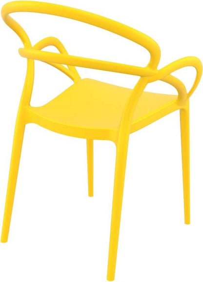 MILA YELLOW FABRIC ARMCHAIR 57x56x82