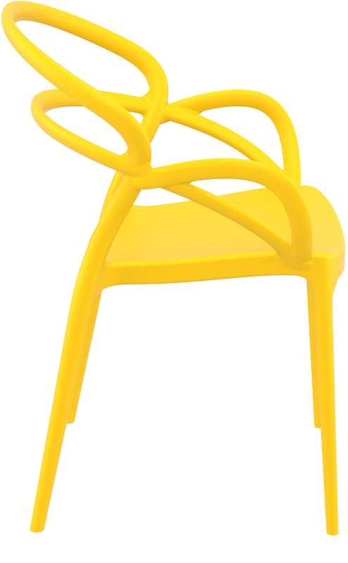 MILA YELLOW FABRIC ARMCHAIR 57x56x82