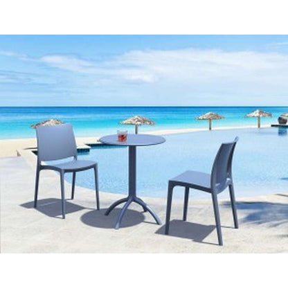 OCTOPUS DARK GREY ΤΡΑΠΕΖΙ ΠΟΛ/ΝΙΟΥ Φ60x75