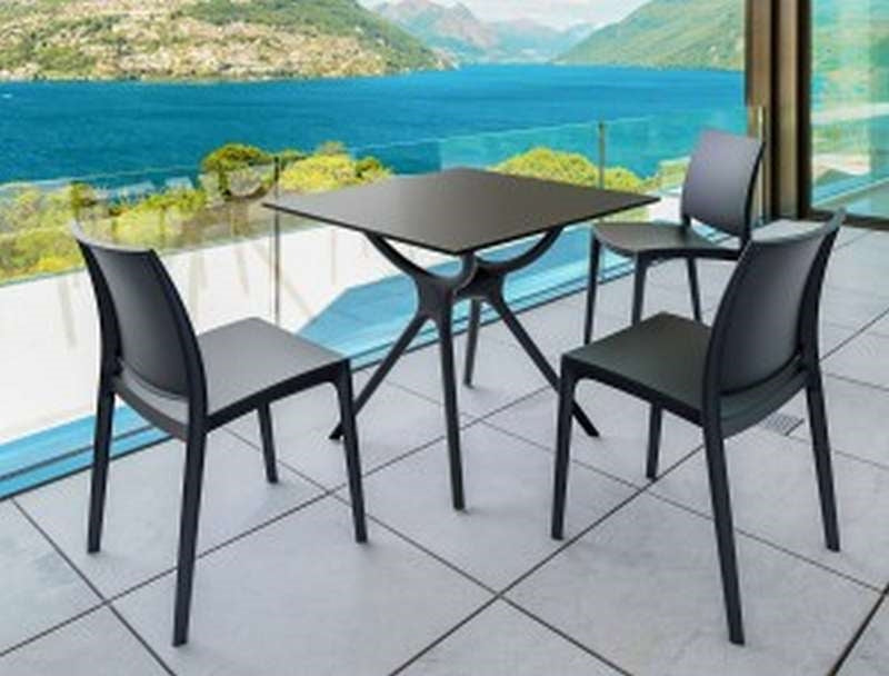 AIR TABLE BLACK LAMINATE 80x80x74