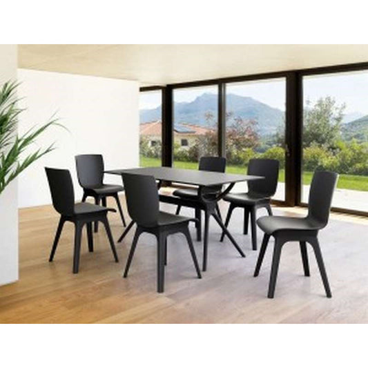 AIR ΤΡΑΠΕΖΙ BLACK LAMINATE 140x80x74