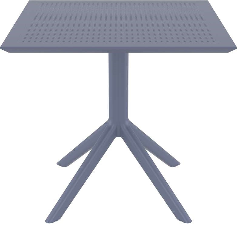 SKY DARK GREY ΤΡΑΠΕΖΙ ΠΟΛ/ΝΙΟΥ 80x80x74