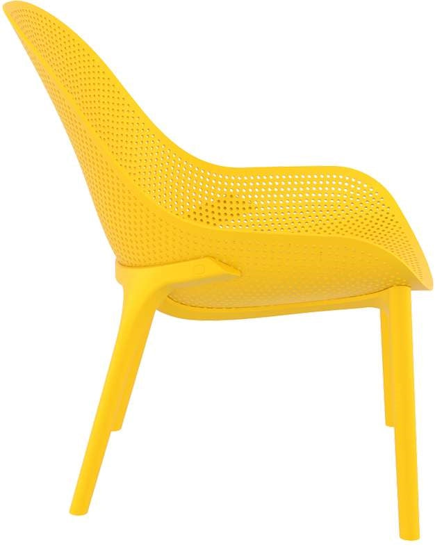 SKY LOUNGE YELLOW ARMCHAIR POLYPROPYLENE 60x71x83