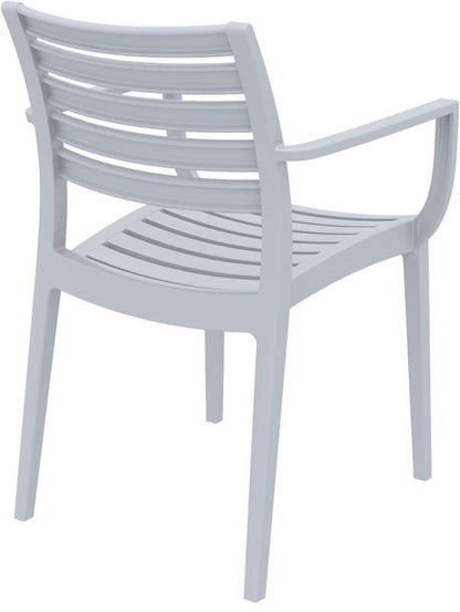 ARTEMIS SILVER GREY ARMCHAIR 58x58x83.5
