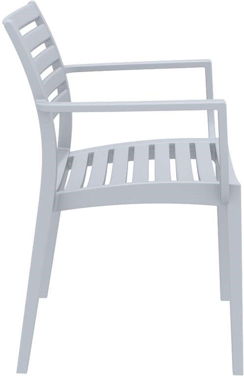 ARTEMIS SILVER GREY ARMCHAIR 58x58x83.5