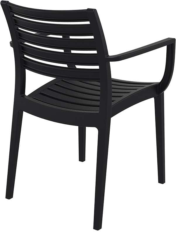 ARTEMIS BLACK POLYESTER ARMCHAIR 58x58x83.5