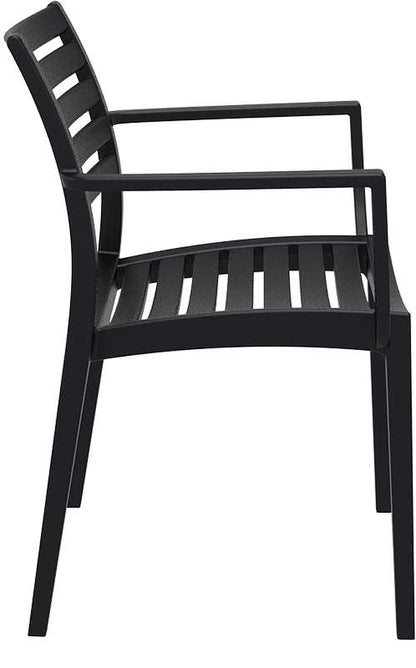 ARTEMIS BLACK POLYESTER ARMCHAIR 58x58x83.5