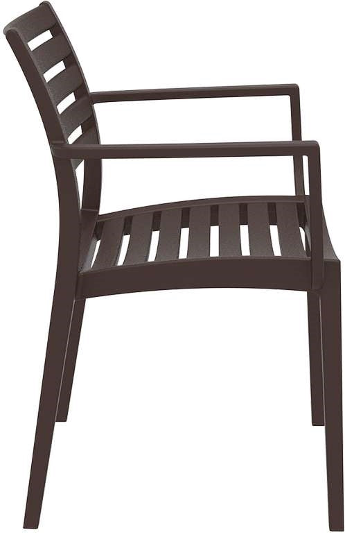 ARTEMIS BROWN FABRIC ARMCHAIR 58x58x83.5