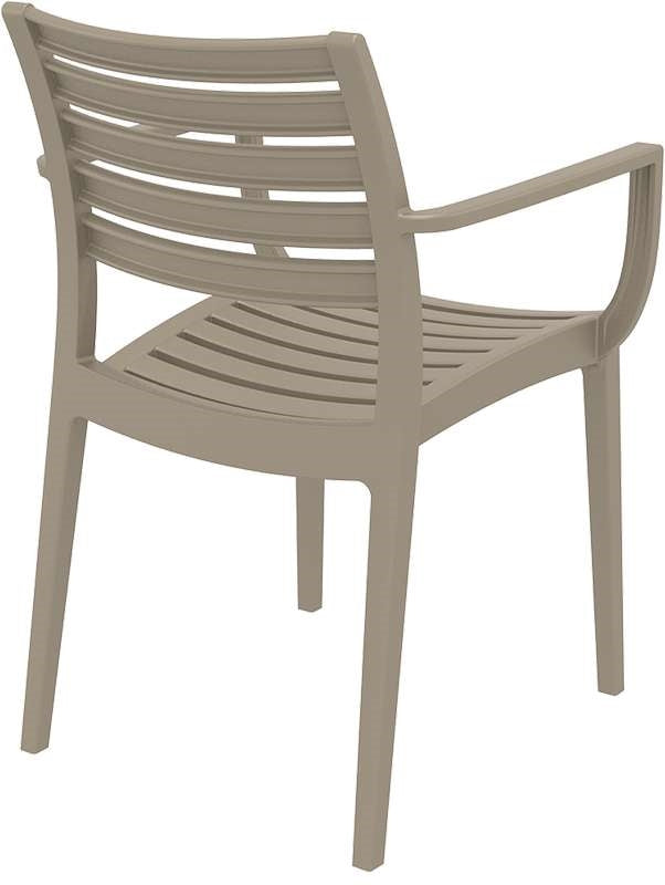 ARTEMIS TAUPE ARMCHAIR POLYPROPYLENE 58x58x83.5