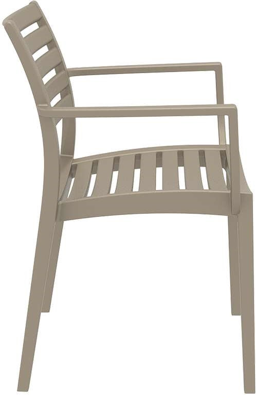 ARTEMIS TAUPE ARMCHAIR POLYPROPYLENE 58x58x83.5