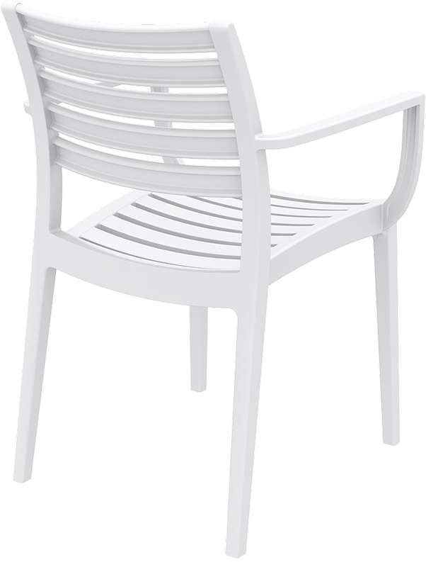 ARTEMIS WHITE POLYURETHANE ARMCHAIR 58x58x83.5