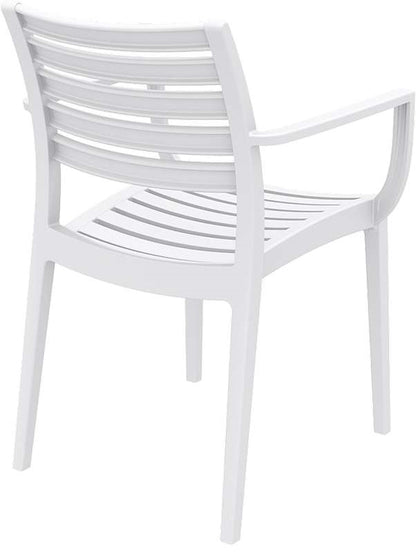 ARTEMIS WHITE POLYURETHANE ARMCHAIR 58x58x83.5