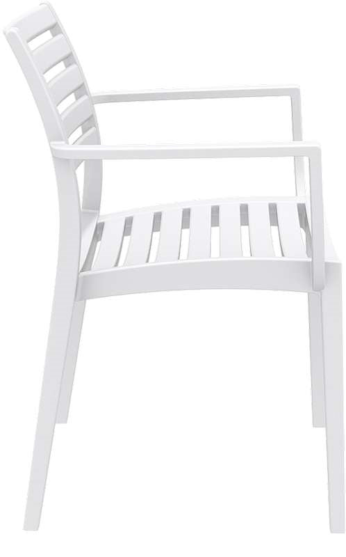 ARTEMIS WHITE POLYURETHANE ARMCHAIR 58x58x83.5