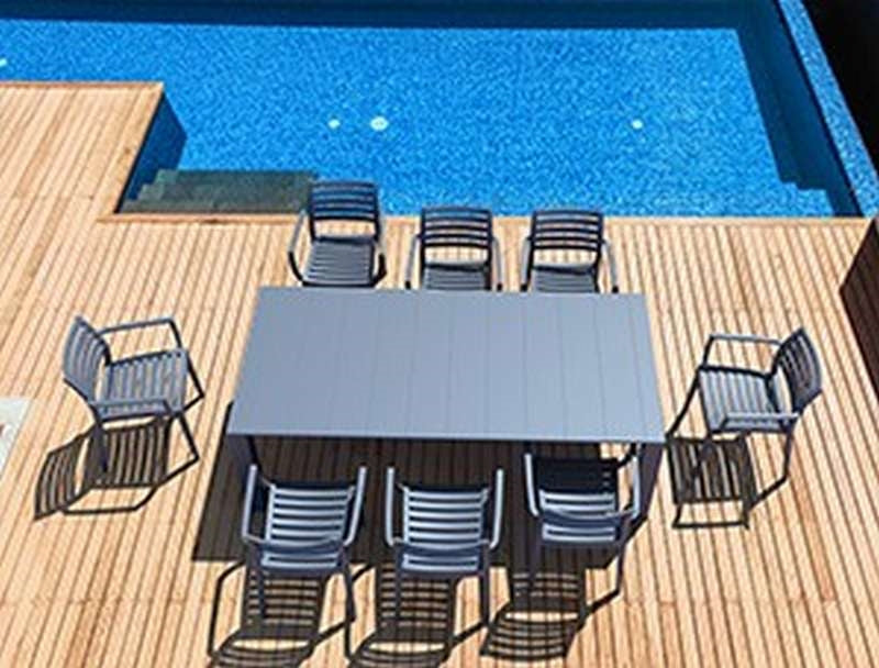 ARTEMIS DARK GREY ARMCHAIR POLYPROPYLENE 58x58x83.5