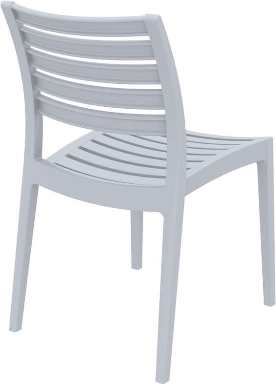 ARES CHAIR SILVER GREY POLYPROPYLENE 48x58x83.7