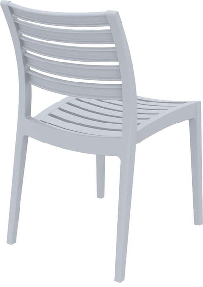 ARES CHAIR SILVER GREY POLYPROPYLENE 48x58x83.7