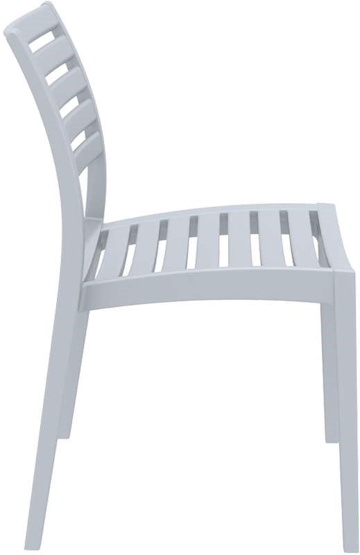 ARES CHAIR SILVER GREY POLYPROPYLENE 48x58x83.7