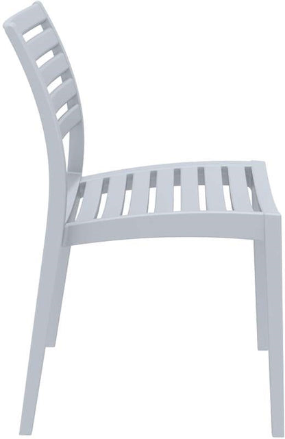 ARES CHAIR SILVER GREY POLYPROPYLENE 48x58x83.7