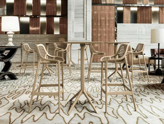 AIR STOOL TAUPE POLYPROPYLENE 45x53x105