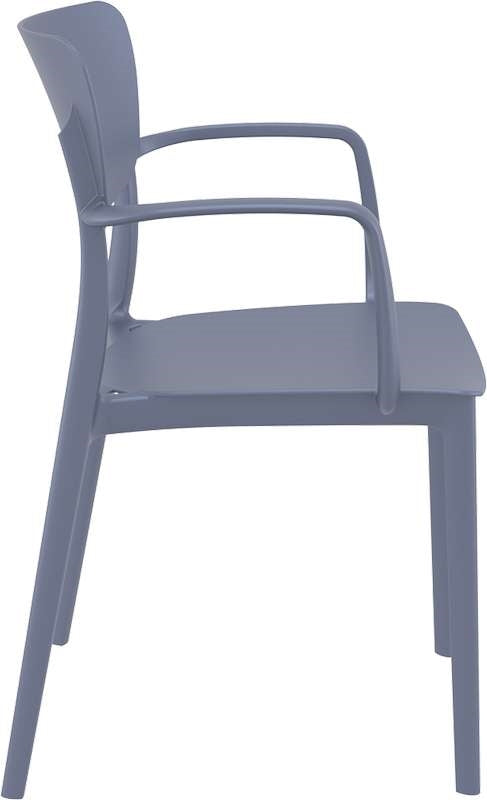 LISA DARK GREY ΠΟΛΥΘΡΟΝΑ ΠΟΛ/ΝΙΟΥ 54X53X82εκ.