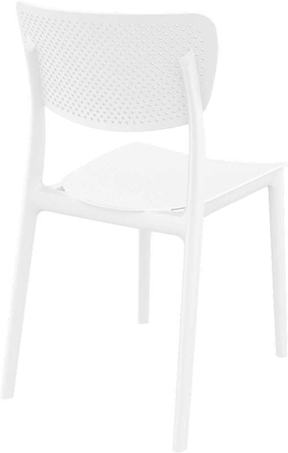 LUCY WHITE POLYPROPYLENE CHAIR 45x53x82