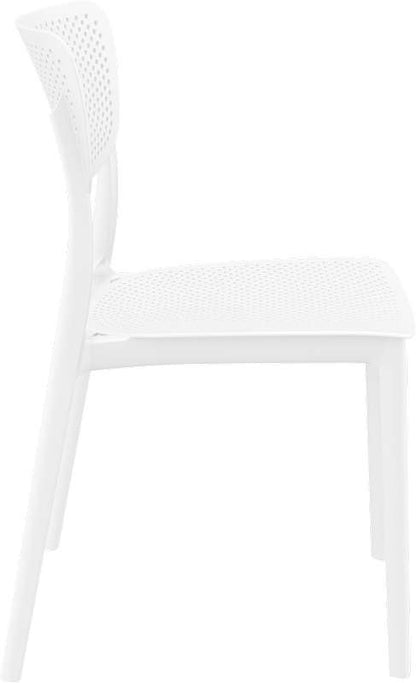 LUCY WHITE POLYPROPYLENE CHAIR 45x53x82
