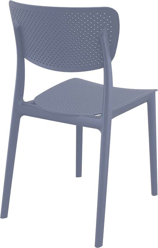 LUCY DARK GREY POLYPROPYLENE CHAIR 45x53x82