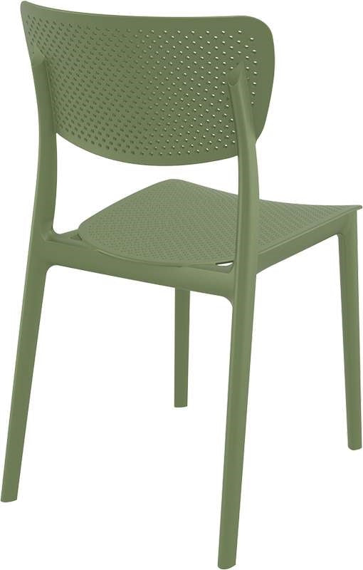 LUCY OLIVE GREEN POLYPROPYLENE CHAIR 45x53x82