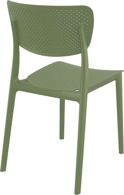 LUCY OLIVE GREEN POLYPROPYLENE CHAIR 45x53x82