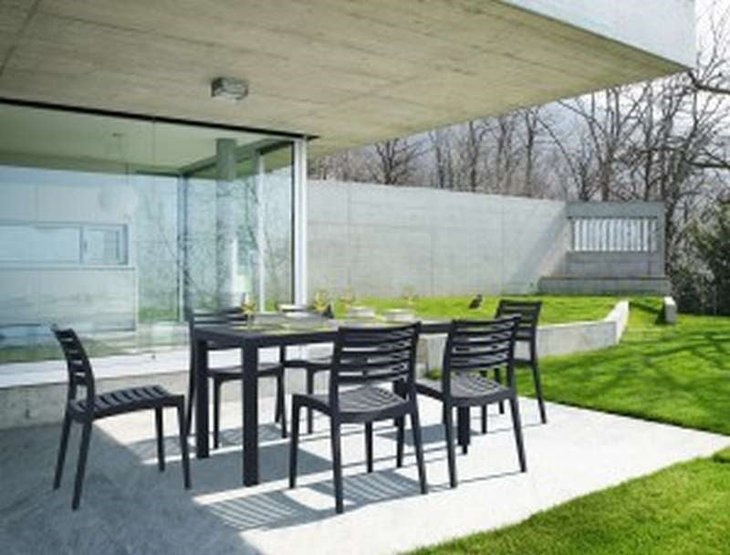 ARES TABLE DARK GREY POLYPROPYLENE 140x80x75