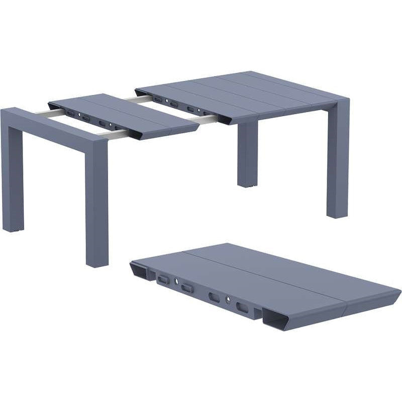 VEGAS DARK GREY ΕΠΕΚΤ. ΤΡΑΠΕΖΙ ΠΟΛ/ΝΙΟΥ 100x100/140x75