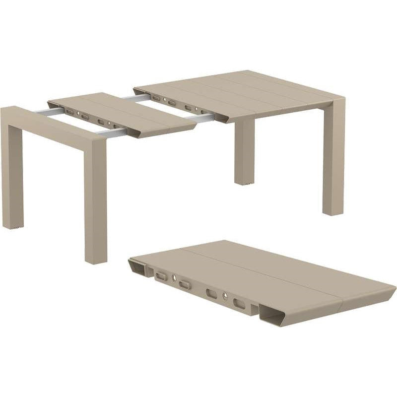 VEGAS TAUPE ΕΠΕΚΤ. ΤΡΑΠΕΖΙ ΠΟΛ/ΝΙΟΥ 100x100/140x75