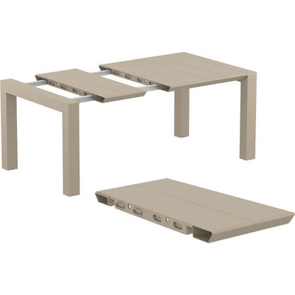 VEGAS TAUPE ΕΠΕΚΤ. ΤΡΑΠΕΖΙ ΠΟΛ/ΝΙΟΥ 100x100/140x75