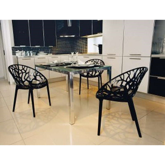 CRYSTAL BLACK TRANSP. ΠΟΛΥΘΡΟΝΑ 59x60x80