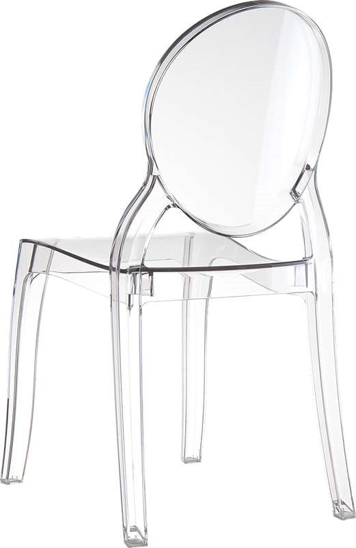 ELIZABETH CLEAR TRANSP. CHAIR 47x50x90