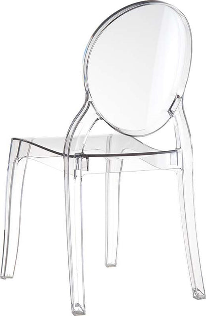 ELIZABETH CLEAR TRANSP. CHAIR 47x50x90