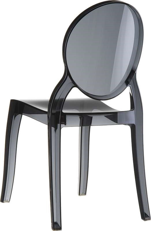 ELIZABETH BLACK TRANSP. CHAIR 47x50x90