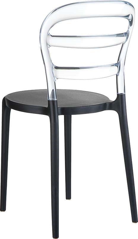 BIBI BLACK/CLEAR TRANSP. CHAIR 42x50x85