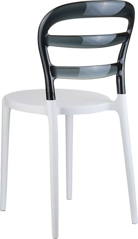 BIBI WHITE/BLACK TRANSP. ΚΑΡΕΚΛΑ 42x50x85