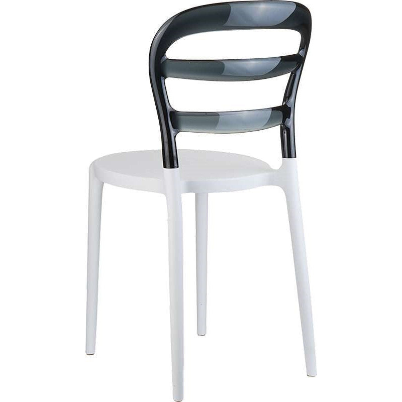BIBI WHITE/BLACK TRANSP. ΚΑΡΕΚΛΑ 42x50x85