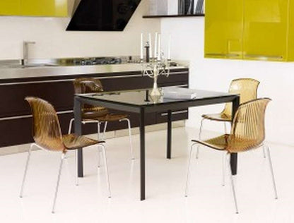ALLEGRA AMBER TRANSP. CHAIR 50x54x82
