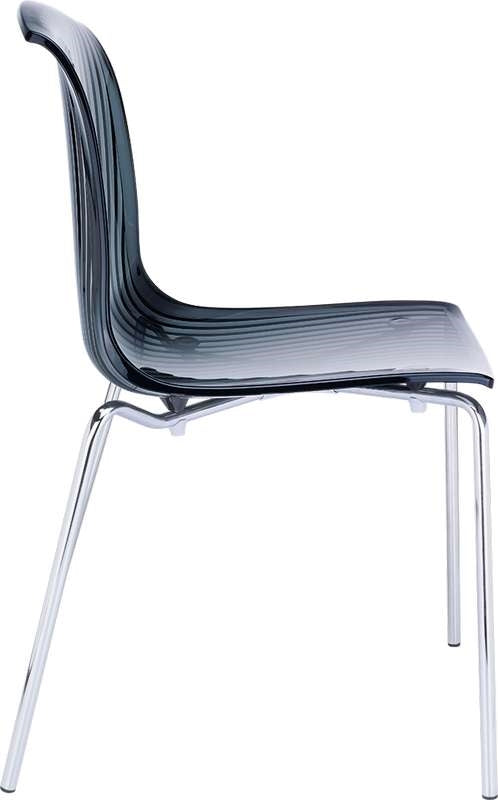 ALLEGRA BLACK TRANSP. CHAIR 50x54x82
